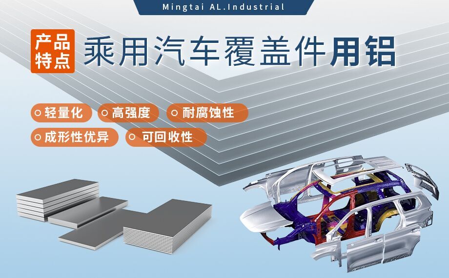 乘用汽車覆蓋件用鋁5系（5052/5182）6系（6016/6111）鋁合金 輕量化、高強度、高成型性
